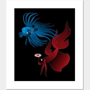 Betta Fish Love Posters and Art